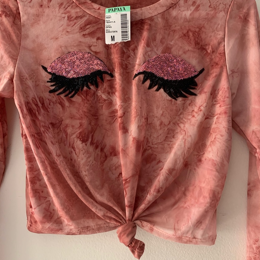 Tie dye crop top by Love J, from Papaya store.